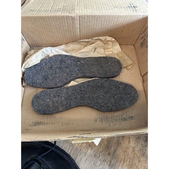 BLACK LEATHER LACE UP SKI HUNT MOUNTAIN BOOTS USA VINTAGE  8 1/2 E - Picture 7 of 8